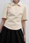 shushutong sleeved polo top SS22TO06 naked